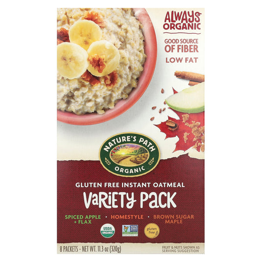 Nature's Path, Organic Gluten Free Instant Oatmeal, Variety Pack, 8 Packets, 11.3 oz (320 g)