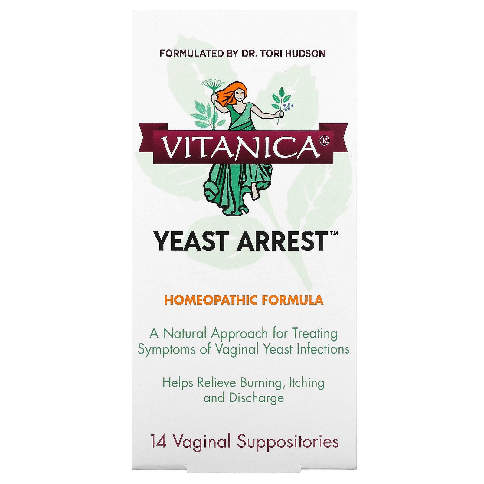 Vitanica, Yeast Arrest, 14 Vaginal Suppositories