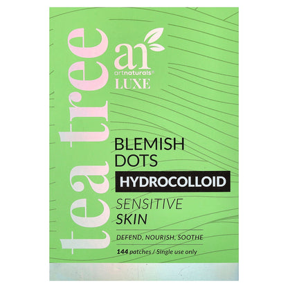 artnaturals, Luxe, Hydrocolloid Blemish Dots, Tea Tree, Sensitive Skin, 144 Patches
