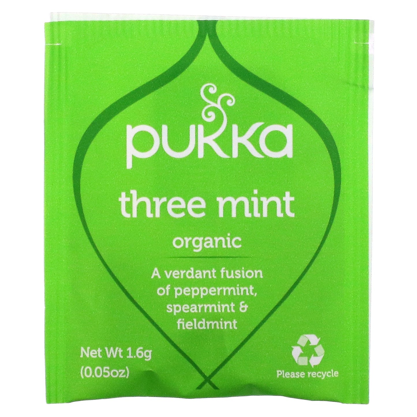 Pukka Herbs, Organic Herbal Tea, Three Mint, Caffeine Free, 20 Sachets, 1.12 oz (32 g)