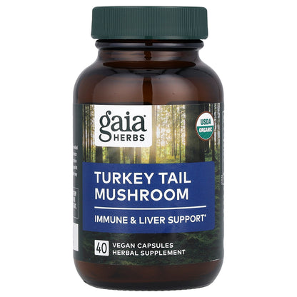 Gaia Herbs, Turkey Tail Mushroom, 40 Vegan Capsules