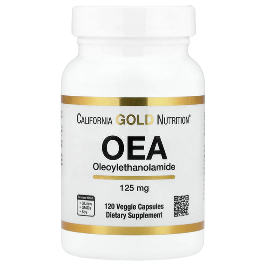 California Gold Nutrition, OEA Oleoylethanolamide, 125 mg, 120  Veggie Capsules