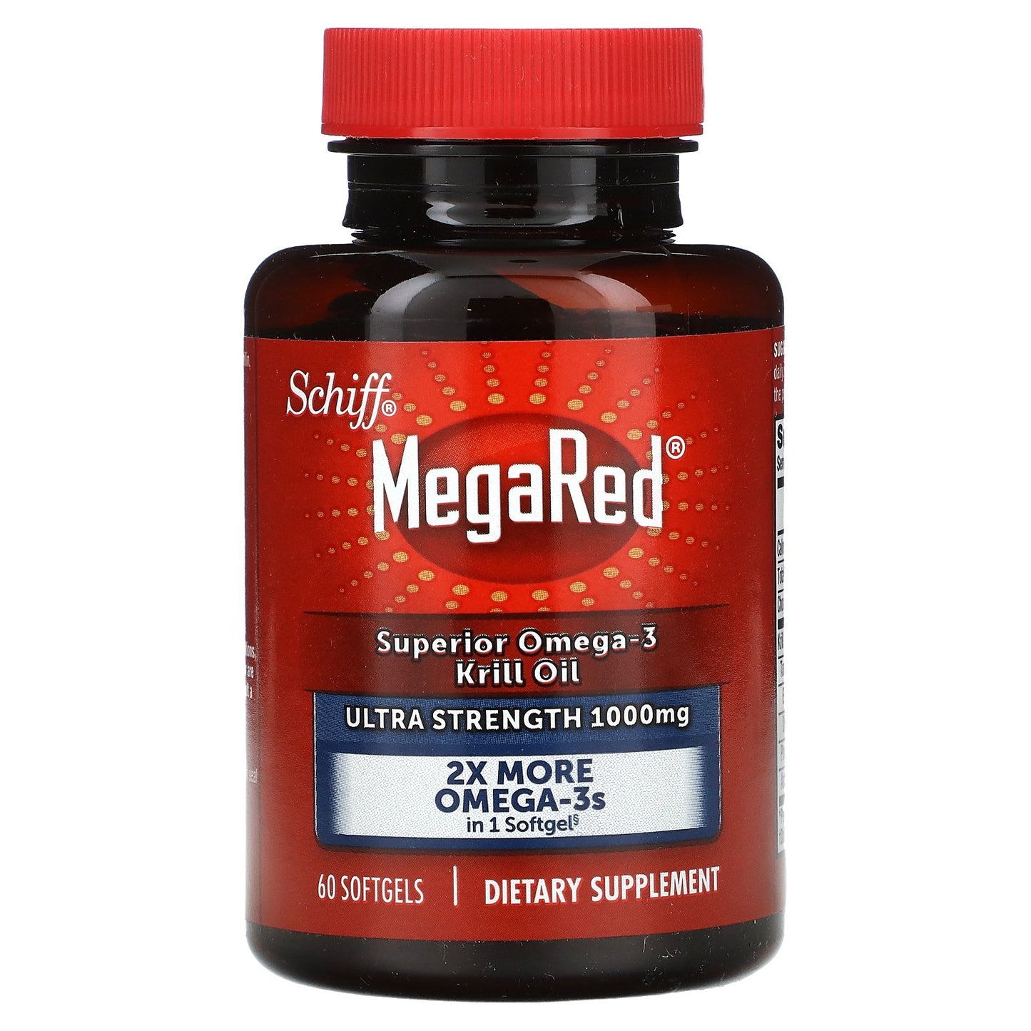 Schiff, MegaRed, Superior Omega-3 Krill Oil, Ultra Strength, 1,000 mg, 60 Softgels