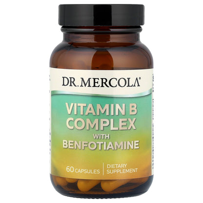 Dr. Mercola, Vitamin B Complex with Benfotiamine, 60 Capsules