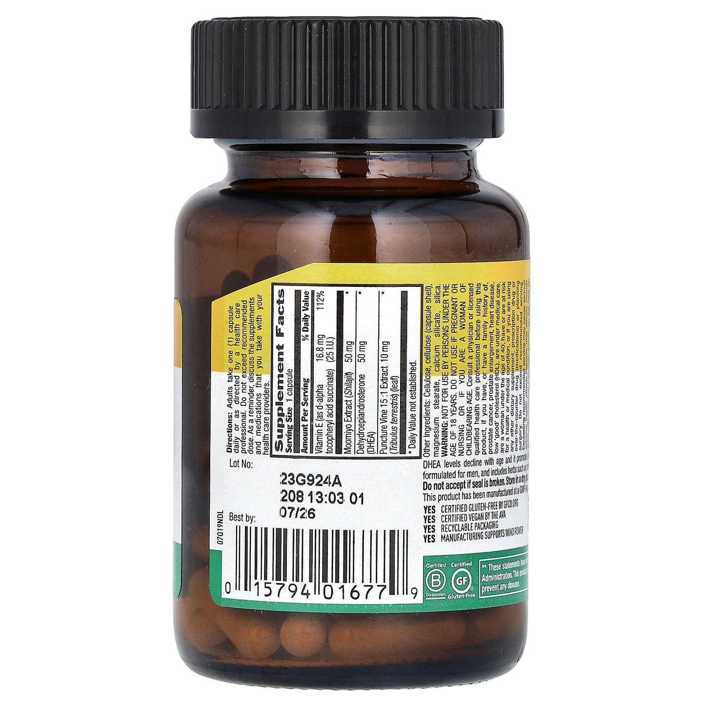 Country Life, DHEA Complex for Men, 60 Vegan Capsules