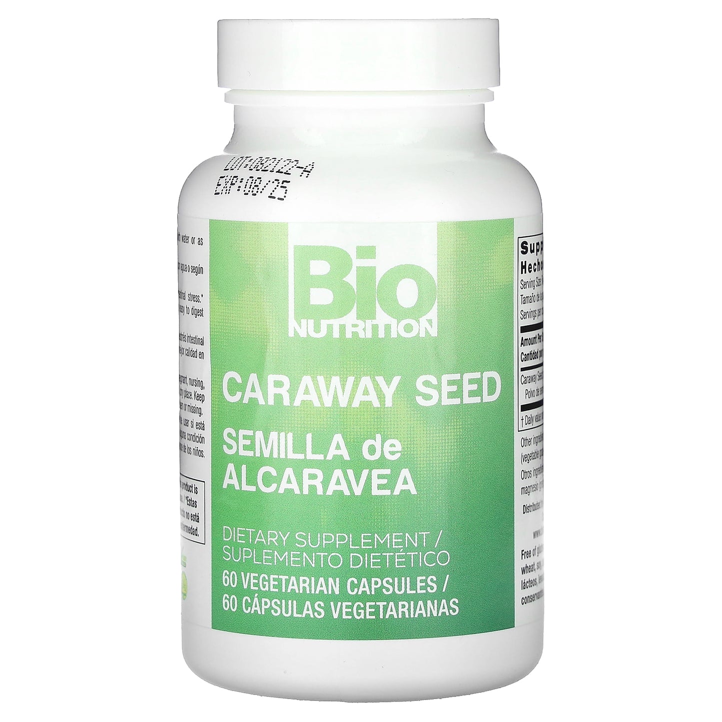 Bio Nutrition, Caraway Seed, 60 Vegetarian Capsules (500 mg per Capsule)