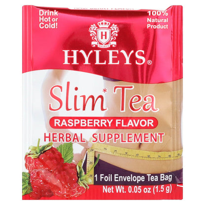 Hyleys Tea, Slim Tea, Raspberry, 25 Foil Envelope Tea Bags, 1.32 oz (37.5 g)