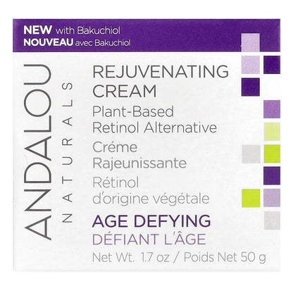 Andalou Naturals, Rejuvenating Cream, Plant-Based Retinol Alternative, 1.7 oz (50 g)