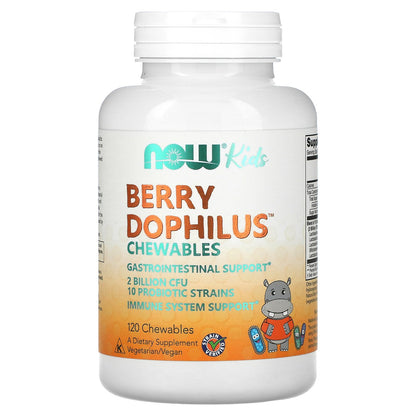 NOW Foods, Berry Dophilus, Kids, 2 Billion CFU, 120 Chewables