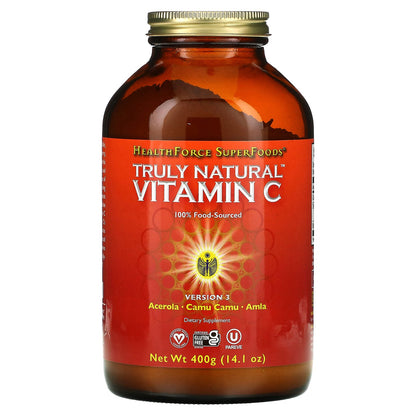 HealthForce Superfoods, Truly Natural Vitamin C, Version 3, 14.1 oz (400 g)