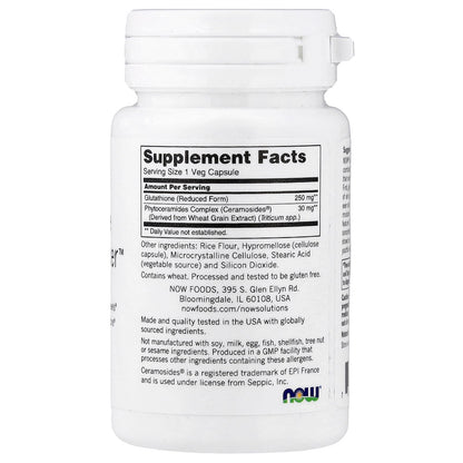 NOW Foods, Solutions, Glutathione Skin Brightener™, 30 Veg Capsules