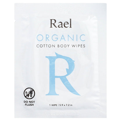 Rael, Organic Cotton Body Wipes, Fragrance Free, 10 Individually Wrapped Wipes
