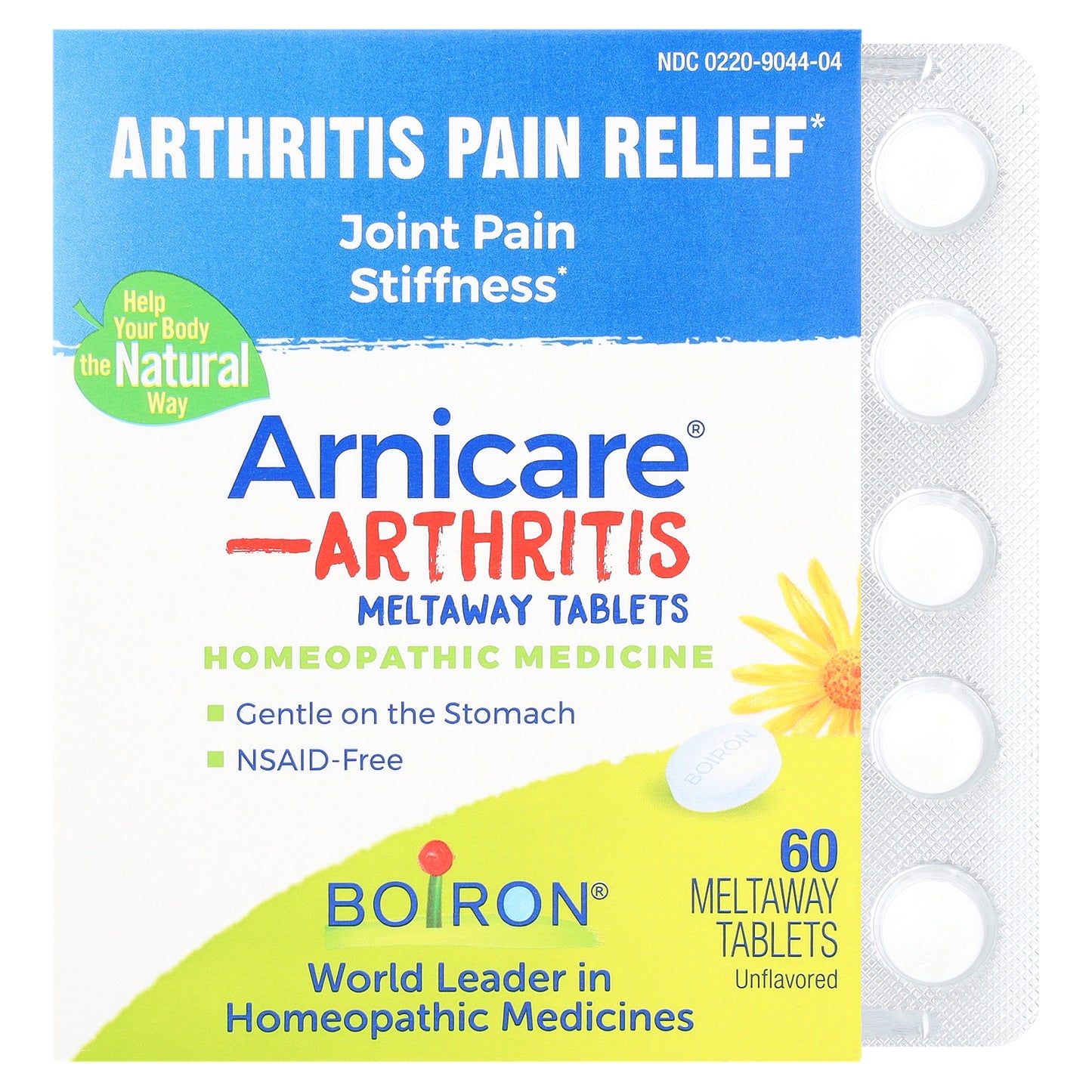 Boiron, Arnicare, Arthritis, Meltaway Tablets, Unflavored, 60 Meltaway Tablets