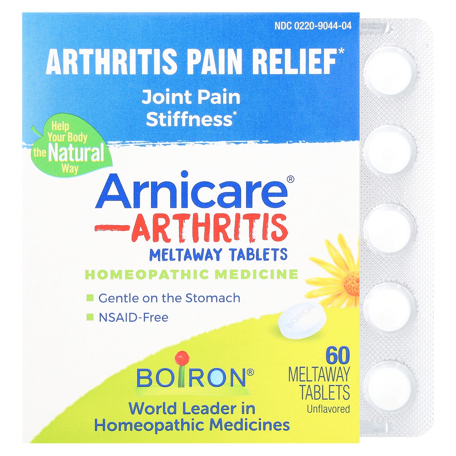 Boiron, Arnicare, Arthritis, Meltaway Tablets, Unflavored, 60 Meltaway Tablets