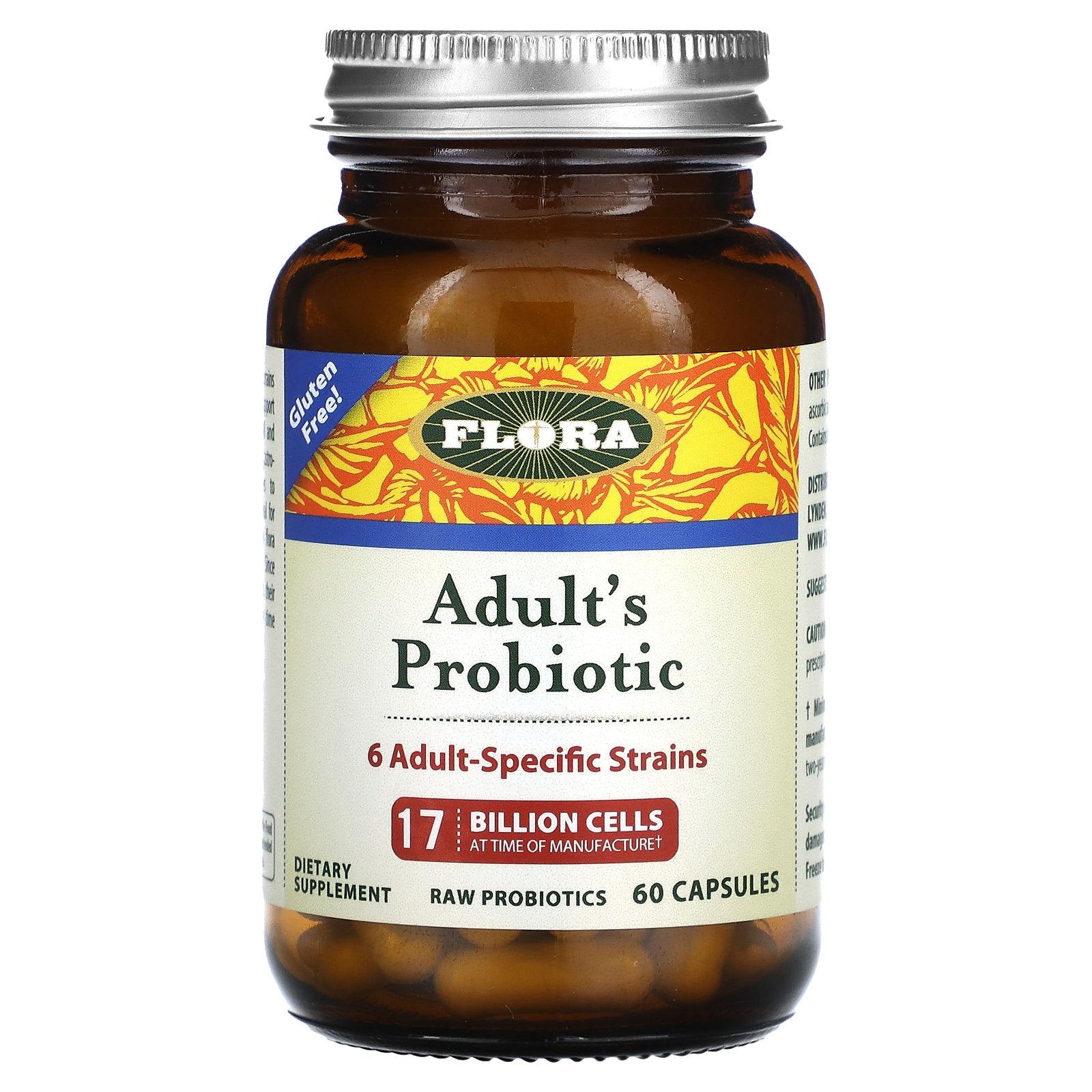 Flora, Adult's Probiotic, 17 Billion Cells, 60 Capsules