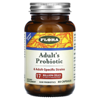 Flora, Adult's Probiotic, 17 Billion Cells, 60 Capsules