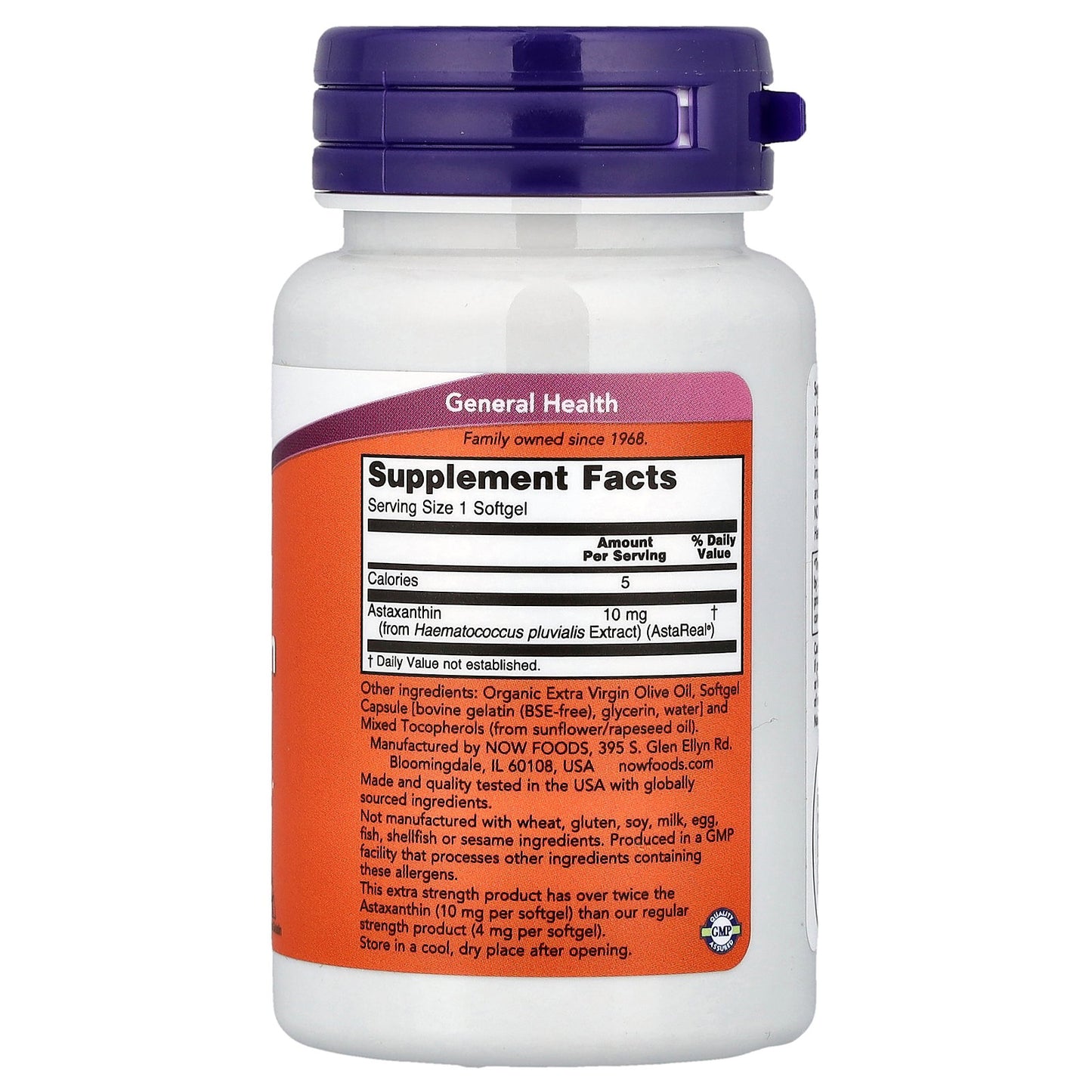 NOW Foods, Astaxanthin, 10 mg, 30 Softgels
