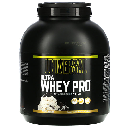 Universal Nutrition, Ultra Whey Pro, Protein Powder, Cookies & Cream, 5 lb (2.27 kg)