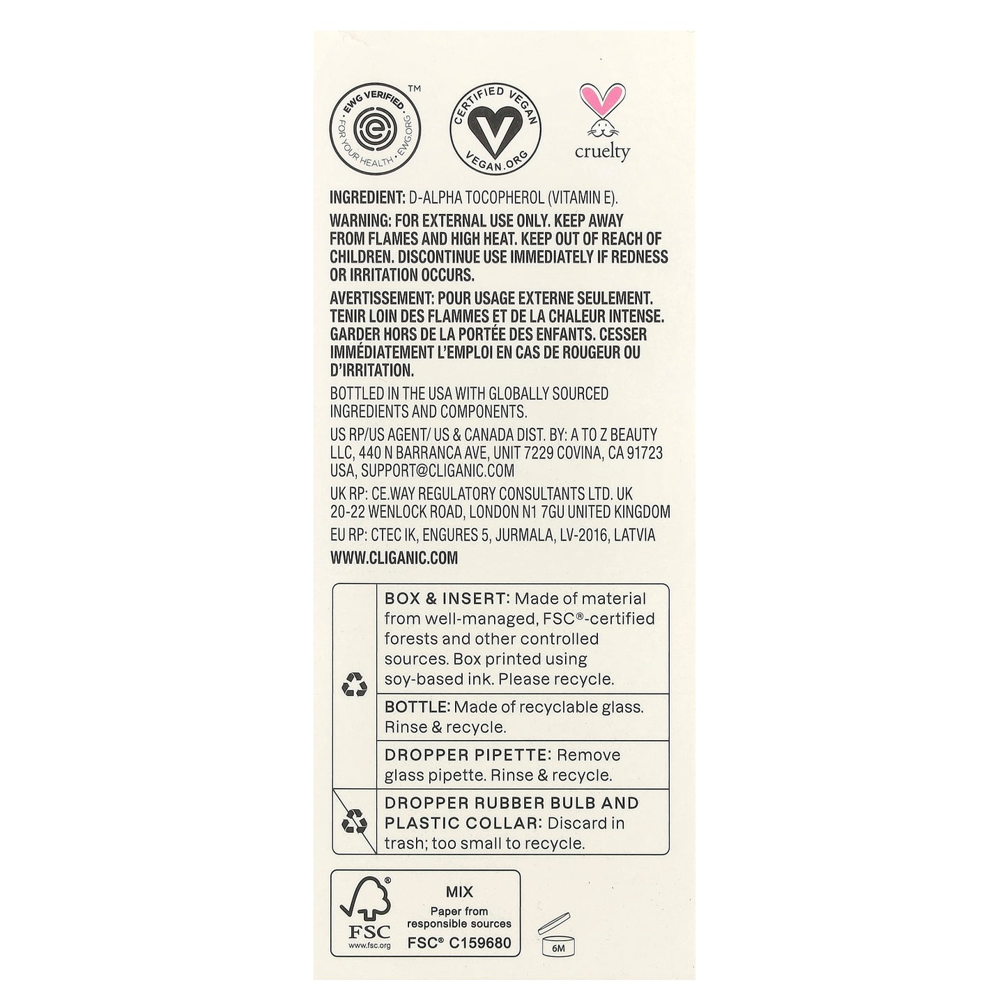 Cliganic, Vitamin E Oil, 120,000 IU, 4 fl oz (120 ml)