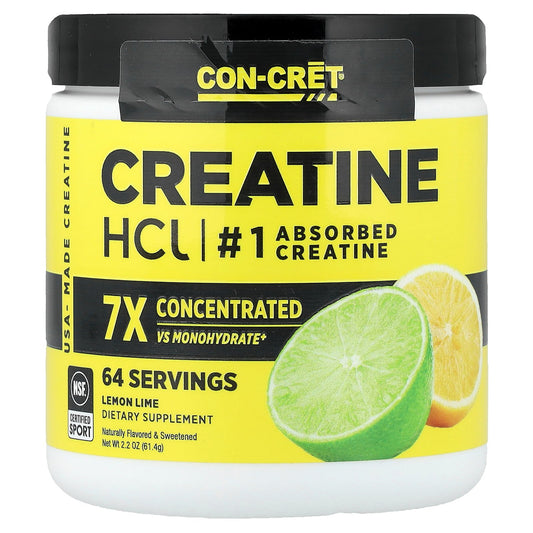 Con-Cret, Creatine HCl, Lemon-Lime, 2.2 oz (61.4 g)