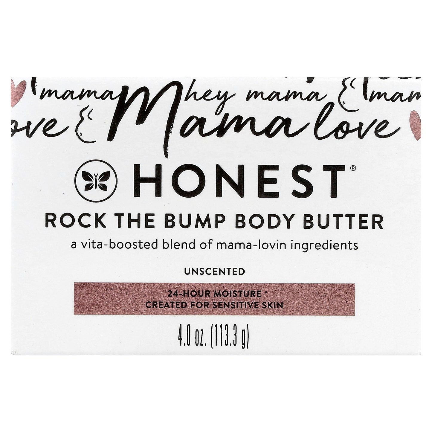 The Honest Company, Rock the Bump Body Butter, Unscented, 4 oz (113.3 g)