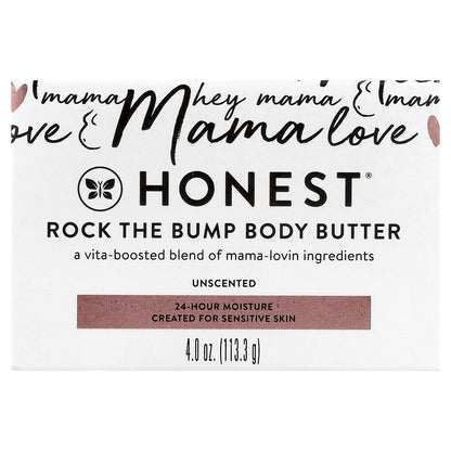 The Honest Company, Rock the Bump Body Butter, Unscented, 4 oz (113.3 g)