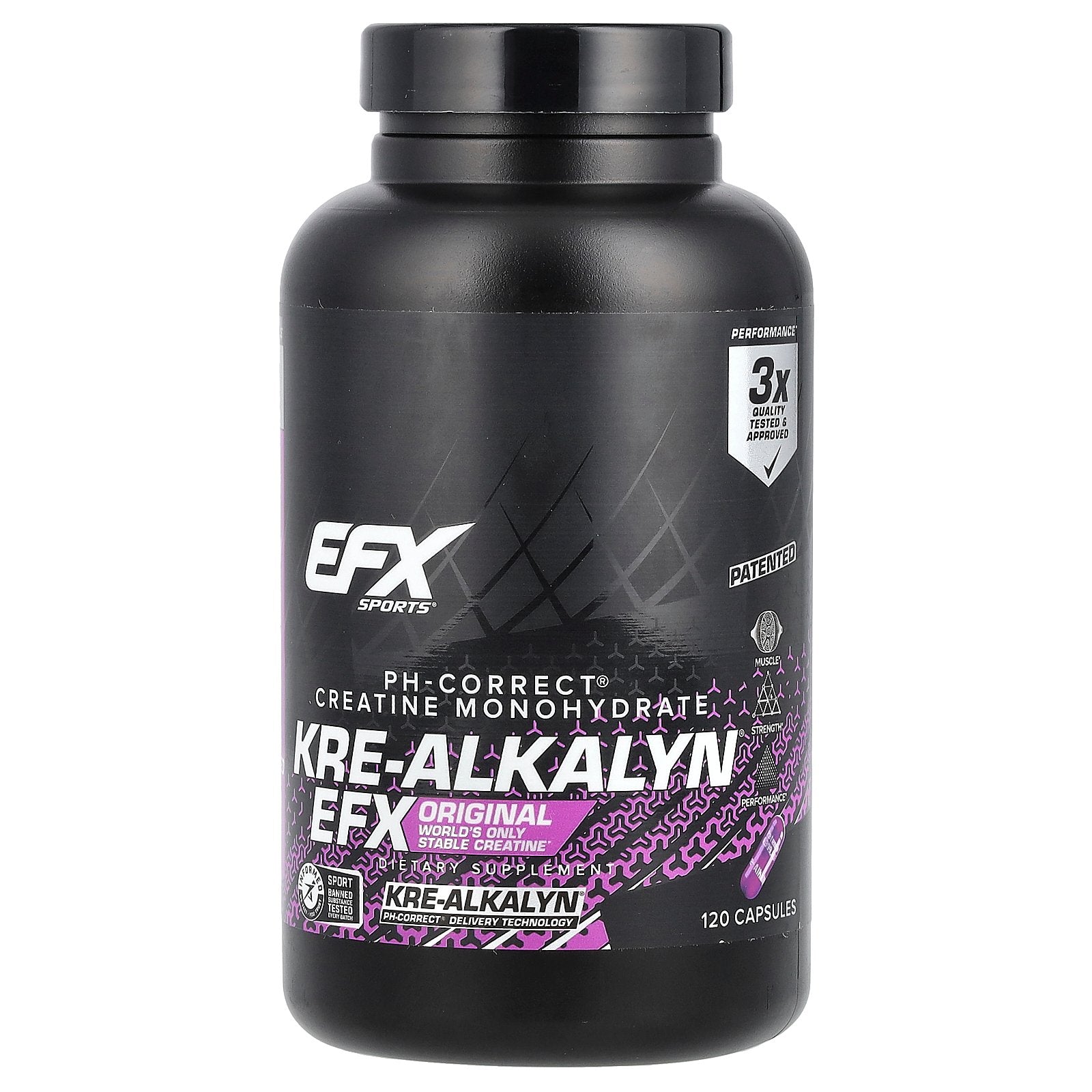 EFX Sports, Kre-Alkalyn® EFX, 120 Capsules (750 mg per Capsule)