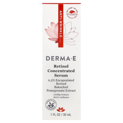 DERMA E, Anti-Wrinkle, Retinol Concentrated Serum, 1 fl oz (30 ml)