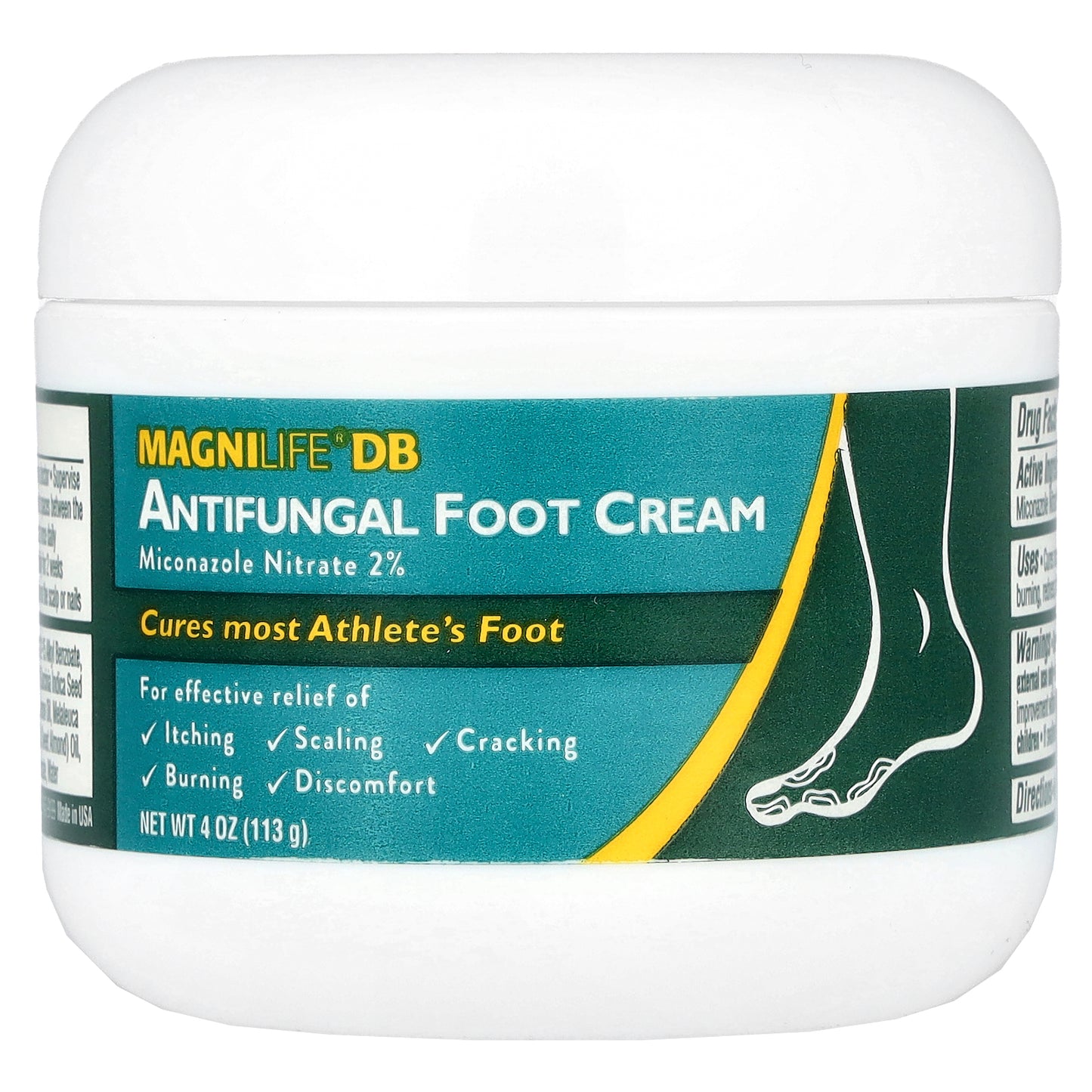 MagniLife, Antifungal Foot Cream, Miconazole Nitrate 2%, 4 oz (113 g)