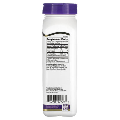 21st Century, Red Yeast Rice, 600 mg, 150 Vegetarian Capsules