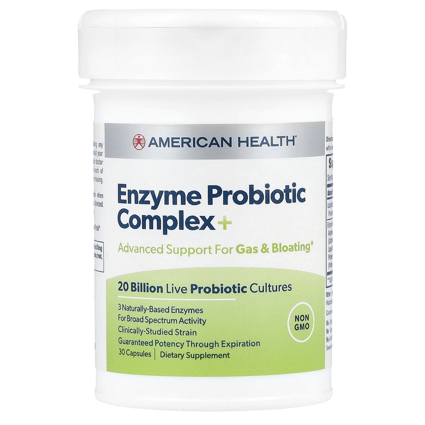 American Health, Enzyme Probiotic Complex+, 30 Capsules