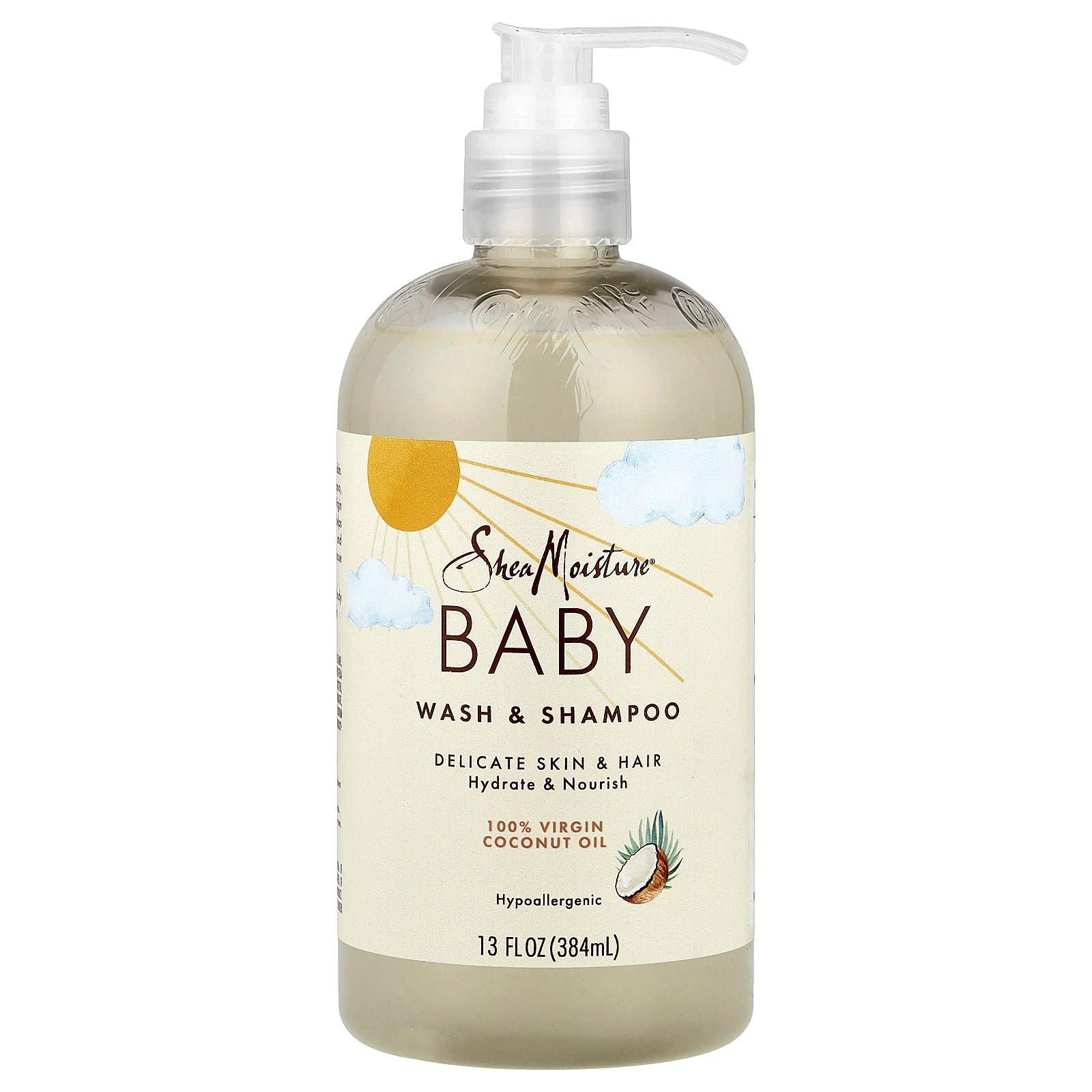 SheaMoisture, Baby Wash & Shampoo, 100% Virgin Coconut Oil, 13 fl oz (384 ml)