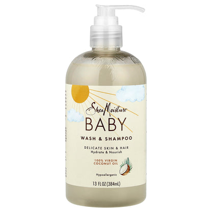 SheaMoisture, Baby Wash & Shampoo, 100% Virgin Coconut Oil, 13 fl oz (384 ml)