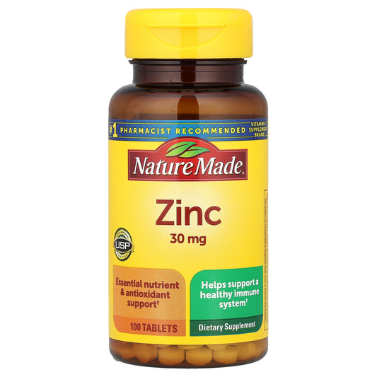 Nature Made, Zinc, 30 mg, 100 Tablets