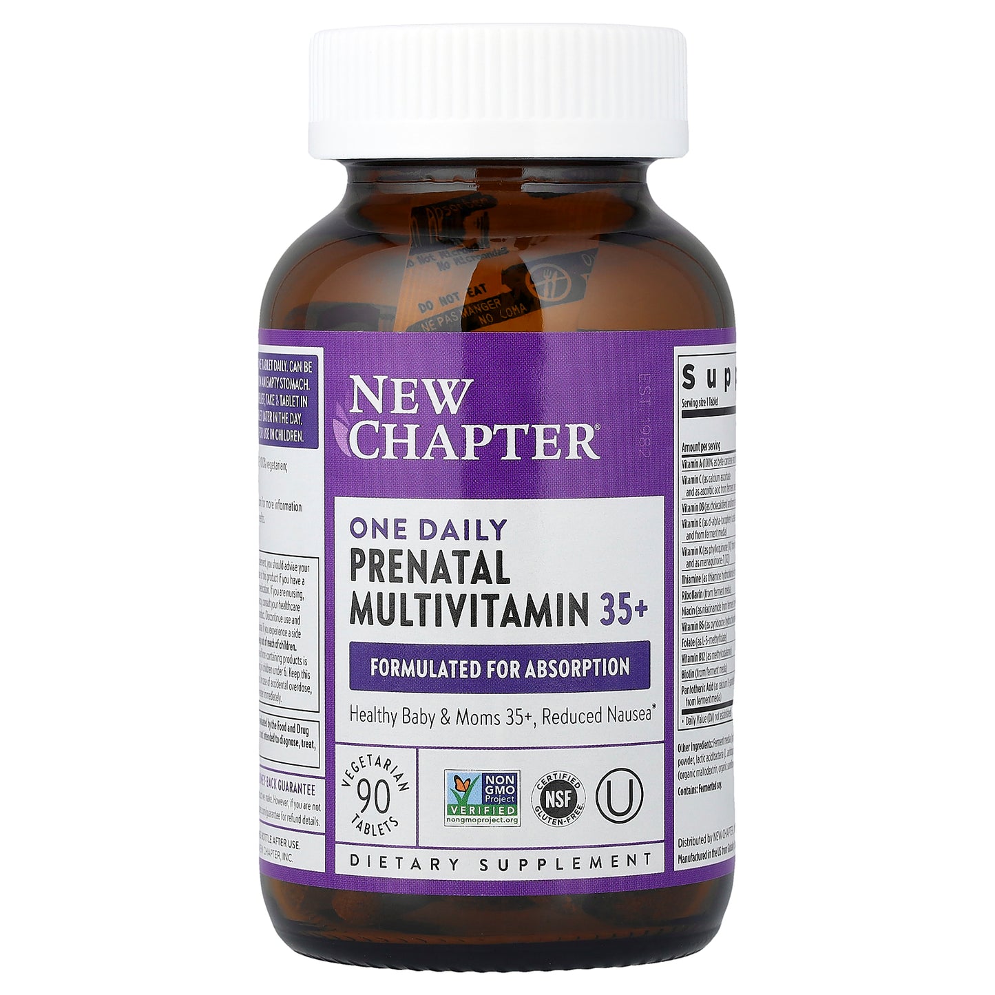 New Chapter, One Daily Prenatal Multivitamin 35+, 90 Vegetarian Tablets