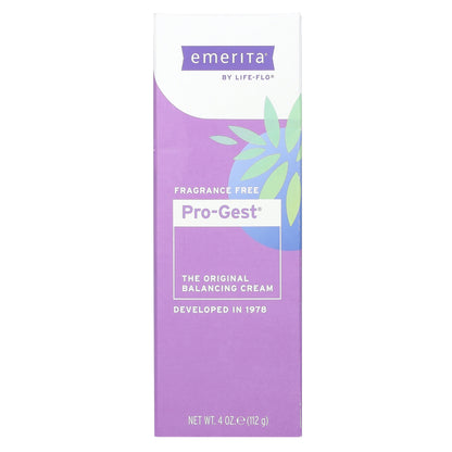 Emerita, Pro-Gest, Balancing Cream, Fragrance Free, 4 oz (112 g)
