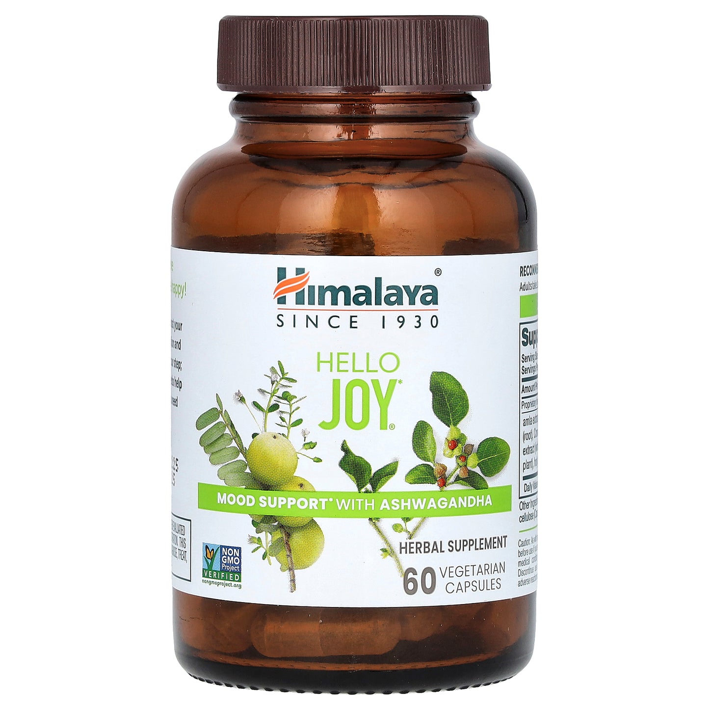 Himalaya, Hello Joy, Mood Support with Ashwagandha, 60 Vegetarian Capsules