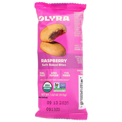 Olyra, Soft Baked Bites, Raspberry, 4 On-The-Go Packs, 1.32 oz (37.5 g) Each