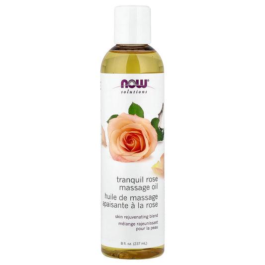 NOW Foods, Solutions, Tranquil Rose Massage Oil, 8 fl oz (237 ml)