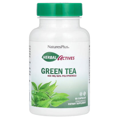 NaturesPlus, Herbal Actives, Green Tea, 400 mg, 60 Capsules