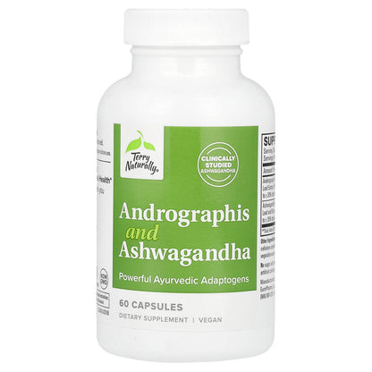 Terry Naturally, Andrographis and Ashwagandha, 60 Capsules