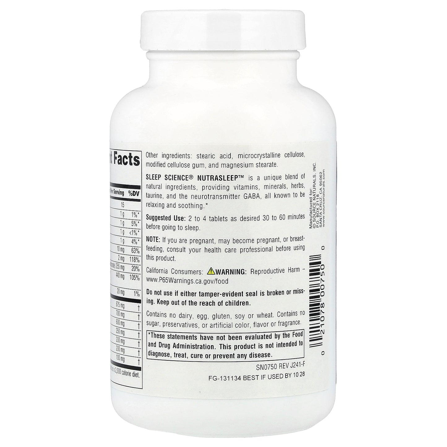 Source Naturals, Sleep Science®, NutraSleep™, 100 Tablets