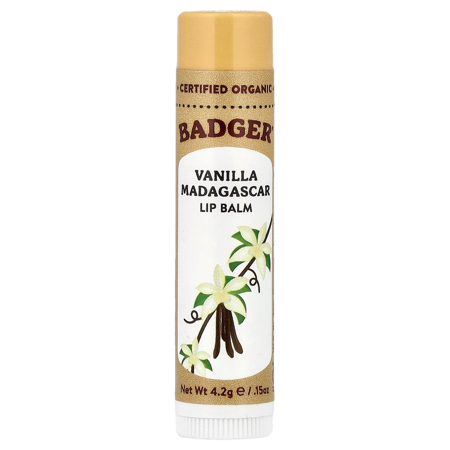 Badger, Lip Balm, Vanilla Madagascar, 0.15 oz (4.2 g)