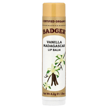 Badger, Lip Balm, Vanilla Madagascar, 0.15 oz (4.2 g)