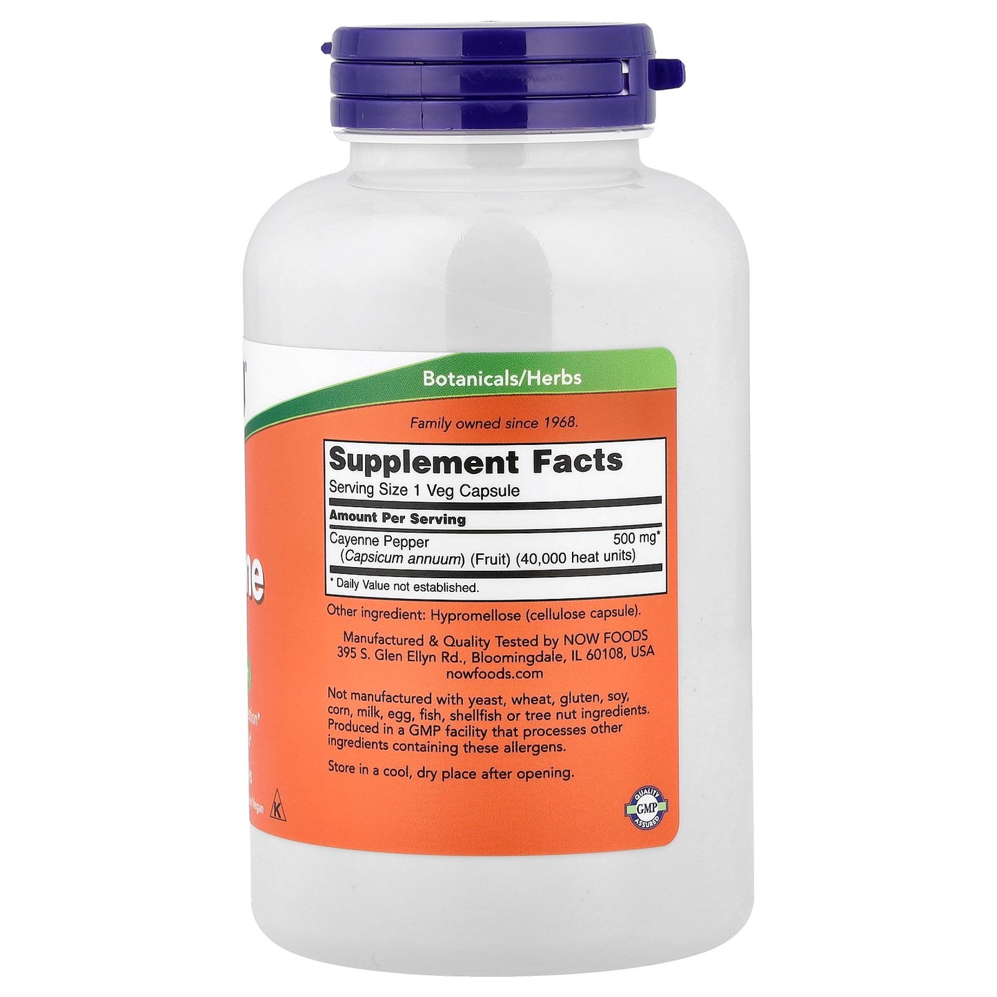 NOW Foods, Cayenne, 500 mg, 250 Veg Capsules