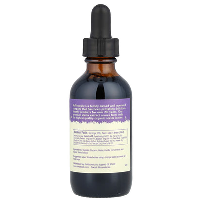 NuNaturals, Stevia, Alcohol Free, Vanilla, 2 fl oz (59 ml)