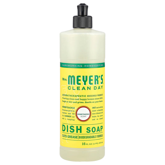 Mrs. Meyers Clean Day, Dish Soap, Honeysuckle , 16 fl oz (473 ml)