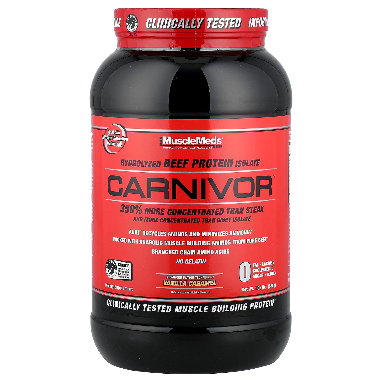 MuscleMeds, Carnivor™, Hydrolyzed Beef Protein Isolate, Vanilla Caramel, 1.95 lbs (888 g)