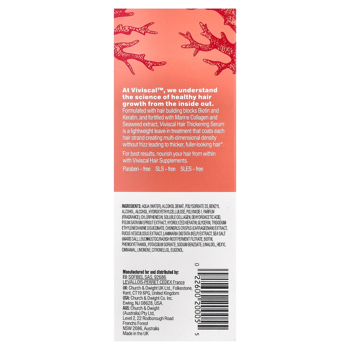 Viviscal, Hair Thickening Serum With Biotin & Keratin, 1.69 fl (50 ml)