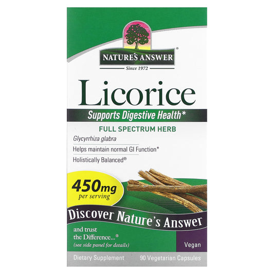 Nature's Answer, Licorice, 450 mg, 90 Vegetarian Capsules